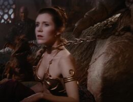 Carrie Fisher - Slave Leia plot - Return Of The Jedi
