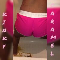 Goddess Kinky Caramel Making a Mess
