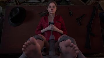Mr.X and Claire Dick Thighjob and Foot Fetish