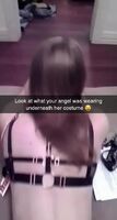 Your girlfriend and bully were invited out to a Halloween party but you weren't. You got this snap from her at about 3am after trying to call for hours..