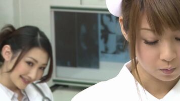 Azumi Mizushima gives her trainee a rigorous examining