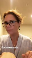 Jenna Fischer in glasses and a robe, aka my fucking dream. This is doing it for me