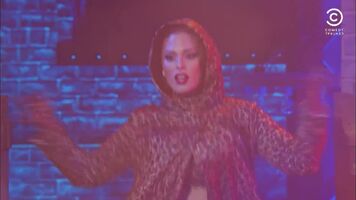 How Ashley Graham starts off her lip-syncing performance. At this point I wouldn't have been surprised if she had actually started to suck that guy's cock right there on national television. Either way, it's so good to watch her really commit to being a complete whore.