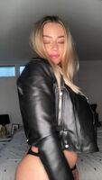 Blonde In Leather Jacket