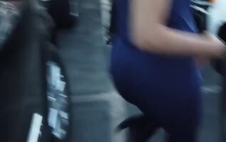 Nikki's Ass in Blue Jumpsuit