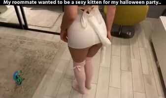 Sexy Kitten at the Halloween party