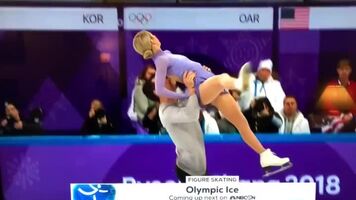 When ice dancing has an excellent display of centrifugal force and booty.