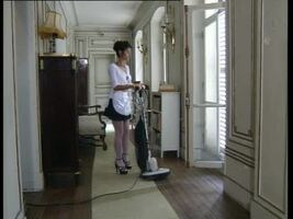Peeping French Maid gets used
