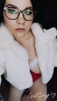Very Busty Ms. Claus Teasing In Her Fur Coat And Christmas Lingerie