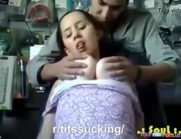 Grab and suck tits