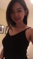 Asian hottie shows off her great boobs