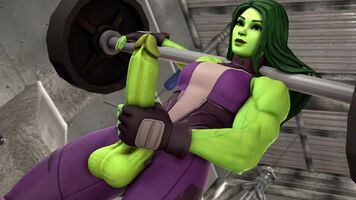 Fortnite Futa She-Hulk Stroking Her Big Green Cock