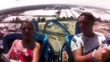 riding braless on a roller coaster NSFW